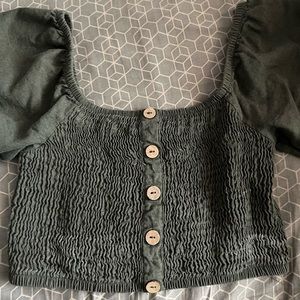 Dark green crop top
